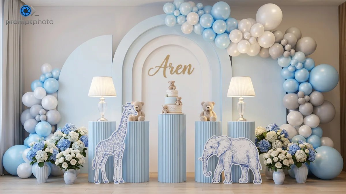 luxury baby shower decoration setup